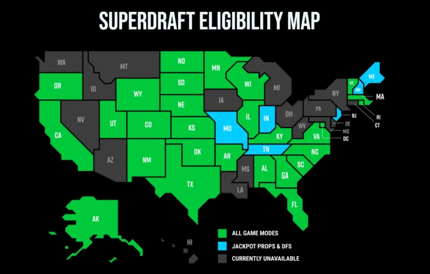 SuperDraft Eligibility Map